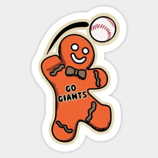 San Francisco Giants Gingerbread Man Sticker